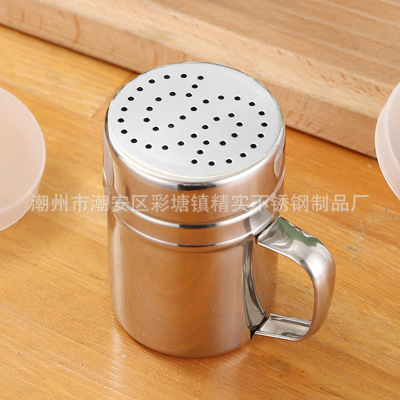 Steel Sieve Jar Seasoning Jar Fancy Coffee Dusting Bottle Cocoa Powder Sprinkle Toner Cartridge Dense Hole Toothpick Tin