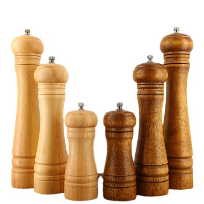 Wholesale Manual Oak Ceramic Core Pepper Mill Grinder Kitchen Tools Manual Grinding Device Grinder Black Pepper Mill