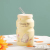 New Fun Cartoon Ceramic Cup Cup with Straw Student Milk Cup