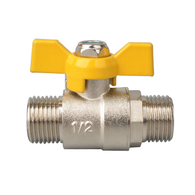 Copper Butterfly Valve South American Medium Outer Wire Butterfly Ball Valve Straight Valve Internal and External Teeth Ball Valve Butterfly Handle Copper Ball Valve