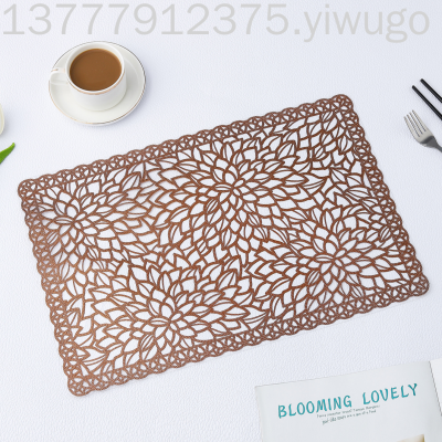 Yijia Multi-Color Optional Rectangur Western-Style Pcemat New Restaurant Hotel Coffee Pad PVC Modern Minimalist Pcemat