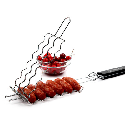 Tools Stainless Steel Sausage BBQ Grill Hot Dog Barbecue Wire BBQ Grill Barbecue Clip Outdoor BBQ Sausage Barbecue Grill