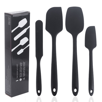 Integrated Transparent Silicone Cake Scraper 4-Piece Set Butter Knife Cake Spatula Shovel Large and Small Spatula