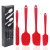 Integrated Transparent Silicone Cake Scraper 4-Piece Set Butter Knife Cake Spatula Shovel Large and Small Spatula