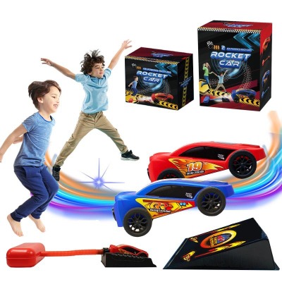 Amazon Hot Foot Catapult Rocket Model Car Children's Outdoor Competitive Racing Toy Aerodynamic Car