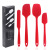 Integrated Transparent Silicone Cake Scraper 4-Piece Set Butter Knife Cake Spatula Shovel Large and Small Spatula