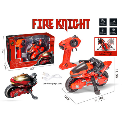 Children's High-Speed Rotating Stunt Motorcycle Model Toy Charging Wireless Remote Control Scrambling Motorcycle