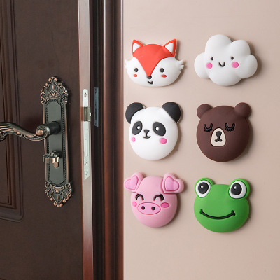 Modern Simple Home Door Rear Handle Collision Pad PVC Silicone Cartoon Extra Thick Refrigerator Anti-Collision Sticker Wall Manufacturer