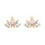 INS Hot-Sale Earrings Golden Ice Cream Element Color Zirconium Earrings Dongdaemun New Women's Earrings