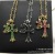 Croton Diamond-Embedded Double Cross Gold Full Diamond Vintage Necklace Couple Bamboo Necklace Factory Wholesale