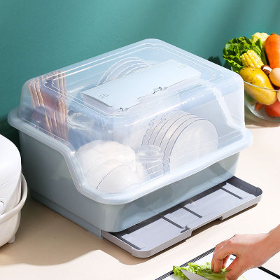 Draining Cupboard Specifications with Lid Tableware Tableware Dish Rack Storage Box Plastic Storage Rack Storage Box