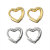 Silver Korean Style Simple Heart-Shaped Earrings Special-Interest Design Hollow Heart Ear Clip One Piece Dropshipping