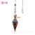 Cross Border Foreign Trade New Accessories Retro Natural Crystal Gravel Resin Colorful Hexagonal Cone Spirit Pendant