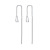Spring New Style Plated S925 Silver Tassel Long Silver String Korean Style Simple and Stylish Earrings Stud Earrings