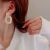 Needle Acrylic Twist Square Earrings Graceful Geometric Retro Stud Earrings Fashion Trending Personalized Earrings Women