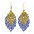 Cross-Border Supply Double-Layer Leaf Tassel Earrings Simple Retro Color Metal Ornament