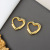 Silver Korean Style Simple Heart-Shaped Earrings Special-Interest Design Hollow Heart Ear Clip One Piece Dropshipping