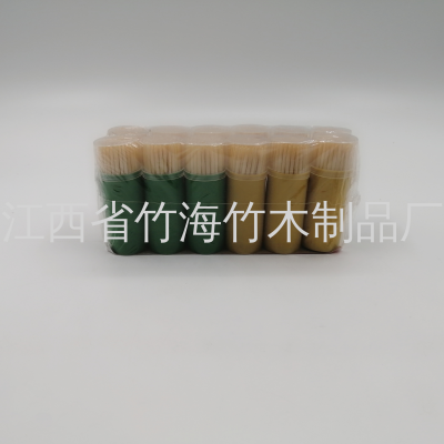 Disposable Double-Headed Toothpick Plastic Bottled Household Bamboo Toothpick Travel Portable Factory Direct Sales