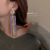 Diamond Long Fringe Earrings European and American Fashion Design Eardrops Internet Famous Personalized Earrings Women