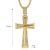 and American New Hip Hop Hiphop Ornament Titanium Steel Gold-Plated Diamond-Embedded Catholic Cross Pendant Necklace
