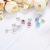 Wish Supply Refined and Simple Colorful Crystal Ball Sterling Silver Needle Multicolor Crystal Ball Earrings Factory