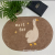 Oval Bathroom Bathroom Absorbent Floor Mat Entrance Door Mat Bedroom Living Room Pile Floor Covering Bathroom Non-Slip 