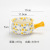 Small Floral Handle Bowl Household Ceramic Tableware Underglaze Breakfast Pot Small Milk Boiling Pot Soup Bowl Rice Bowl