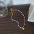 Rainbow Smiley Necklace Colorful Small Rice-Shaped Beads Beaded Stackable Ins Niche Hip Hop Fashion Clavicle Chain X008