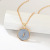 and America Cross Border Necklace Exquisite Fashion Alloy Dripping Oil Star and Moon Necklace Double-Layer Pendant