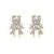 INS Hot-Sale Earrings Golden Ice Cream Element Color Zirconium Earrings Dongdaemun New Women's Earrings