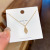 Women's All-Match Korean Style Light Luxury Leaf Pendant Special-Interest Design Titanium Steel Clavicle Chain Jewelry