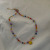Rainbow Smiley Necklace Colorful Small Rice-Shaped Beads Beaded Stackable Ins Niche Hip Hop Fashion Clavicle Chain X008