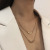 Creative Smile Arc Diamond-Studded Necklace Women's Simple Elegant High-Grade Double-Layer Clavicle Chain Necklace