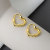 Silver Korean Style Simple Heart-Shaped Earrings Special-Interest Design Hollow Heart Ear Clip One Piece Dropshipping