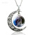 12 Constellation Necklace Silver Accessories Animal Starry Sky Time Stone Crescent Pendant Supply in Stock Wholesale