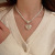 Pearl Double Ring Love Heart Earrings French Entry Lux Niche Earrings Elegant High-Grade Earrings for Women