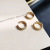 2022trendy Ear Clip Personalized Fashion Small Three-Piece Set Earrings Refined Rhinestone Ear Clip without Piercing 75