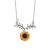 EBay Sunflower Leaves Flower Pendant Clavicle Chain Necklace and Earrings Suite New Branch Three-Piece Set