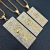 Cross-Border New Arrival Hip Hop Hiphop Necklace Titanium Steel/Stainless Steel Gold-Plated Rhinestone Dollar Pendant