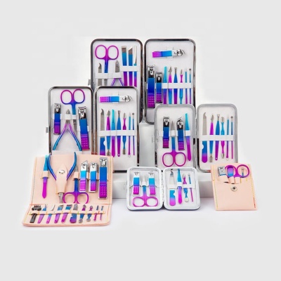 Realong alicatas russian alicate stainless steel materiels pour mini nail clipper home manicure combo kit pedicure set