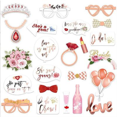 Bride to Be Bachelor Party Wedding, Marriage Pink Photo Props Wedding Creative Party Photo Props