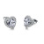 and American New Hot Sale Ear Rings All-Match Simple Exquisite Women's Cute Earrings Heart-Shaped Zircon Stud Earrings