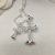 Croton Diamond-Embedded Double Cross Gold Full Diamond Vintage Necklace Couple Bamboo Necklace Factory Wholesale