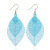 Cross-Border Supply Double-Layer Leaf Tassel Earrings Simple Retro Color Metal Ornament