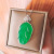 Whole Body Silver Douyin Anchor Hot Sale Ice Chalcedony Pendant Inlaid Green Emerald Leaves Jade Necklace Temperament