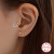 Personalized Diamond Stud Earrings European and American Fashion Minimalist Earrings 3 Sets of Diamond Mini Ear Studs