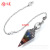 Cross Border Foreign Trade New Accessories Retro Natural Crystal Gravel Resin Colorful Hexagonal Cone Spirit Pendant