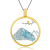 Language and Flower Fragrance Aquamarine Rough Stone Sterling Silver S925 Female Pendant Creative Design Data Package