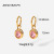 Influencer Fashion Same Style Pendant Earrings 18K Gold-Plated Oval Zircon Pendant Minimalist Eardrop Earring Women