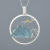 Language and Flower Fragrance Aquamarine Rough Stone Sterling Silver S925 Female Pendant Creative Design Data Package